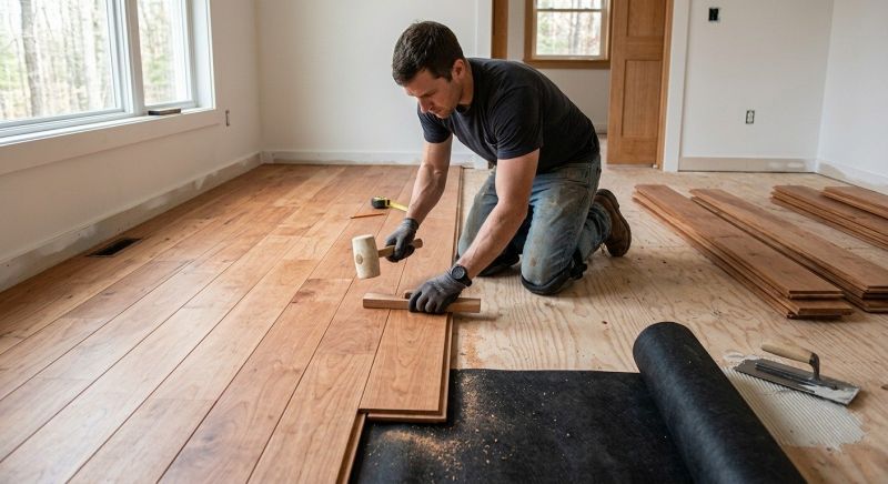 Cherry Floor Installation in Fayetteville, PA