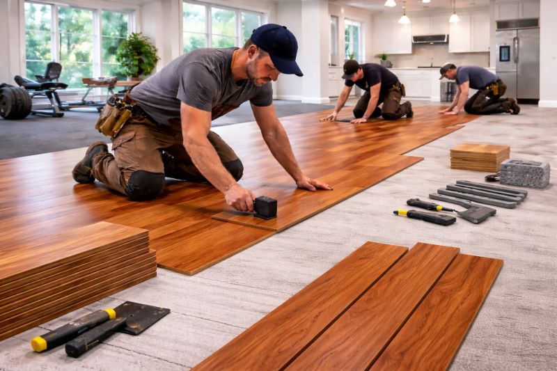 Cherry Floor Installation in Jefferson, MD